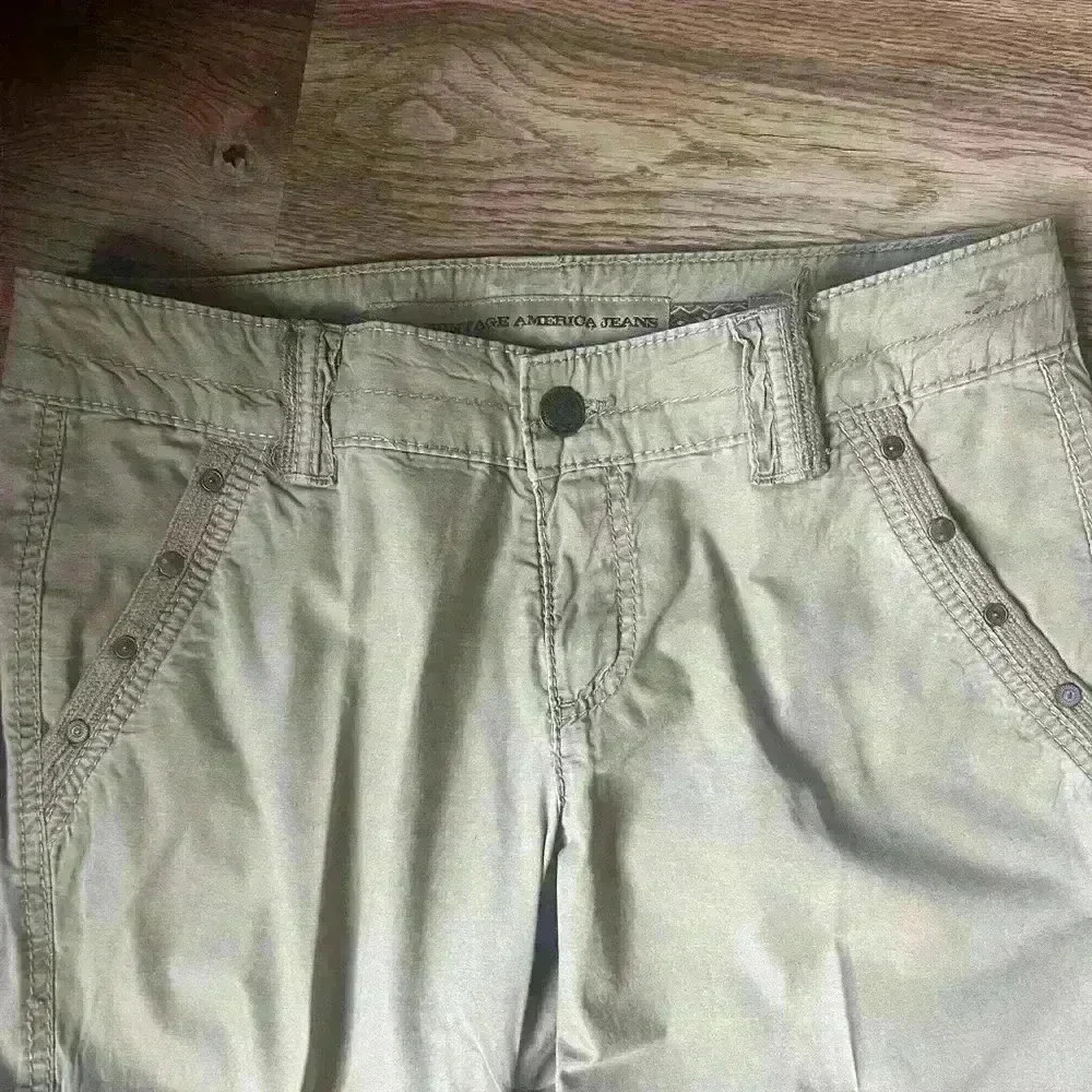 Vintage America Jeans Relaxed fit cargo style capri 6/27 ladies - Picture 6 of 11